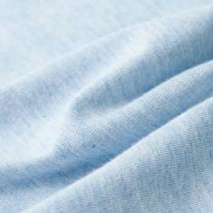 Vidaxl Otroška majica brez rokavov modra melange 128