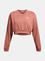 Under Armour Pulover UA Rival Terry OS Crop Crw-PNK XS