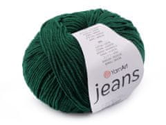 Pletena preja Gina / Jeans 50 g - (92) jelka zelena