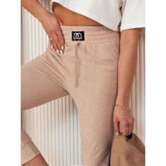 Dstreet Ženske športne hlače DERCY beige uy2043 XL-XXL