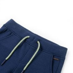 Vidaxl Otroške kratke hlače z vrvico temno modre 128