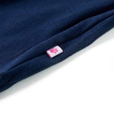 Vidaxl Otroška majica s kratkimi rokavi mornarsko modra 116