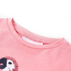 Vidaxl Otroška majica s kratkimi rokavi fluorescentno roza 104