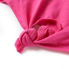 Vidaxl Otroška majica s kratkimi rokavi temno roza 140