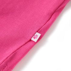 Vidaxl Otroška majica s kratkimi rokavi temno roza 140