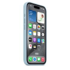 Apple Silikonsko ohišje iPhone 15 ProMax z MS - svetlo modro