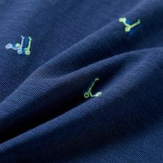 Greatstore Otroška majica s kratkimi rokavi temno modra 104