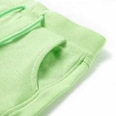 Vidaxl Otroške kratke hlače fluorescentno zelene 104
