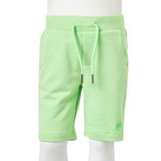 Vidaxl Otroške kratke hlače fluorescentno zelene 92