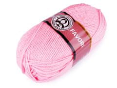 Pletena preja Favori 100 g - (039) rožnata barva.