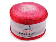 Pletena preja Dolly Ombre 250 g - (307) rožnato rdeča