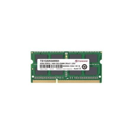 Transcend TS1GSK64W6H 8GB DDR3L 1600 SO-DIMM 2Rx8, pladenj