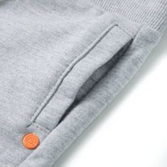Vidaxl Otroške kratke hlače z vrvico siv 140