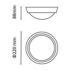 Asalite Stropna LED luč, 18W, IP65, 4000K, 1350lm