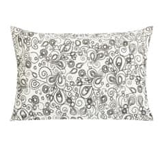 Prevleka krep - 40x60cm z zadrgo ( samo prevleka ) - Flower grey, cream