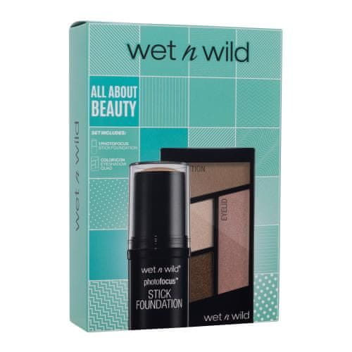 Wet n wild All About Beauty Set podlaga v stiku 12 g + paleta senčil 4,5 g Walking On Eggshells