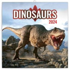 Koledar 2024 zvezek: dinozavri, 30 × 30 cm