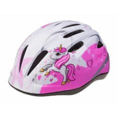 Rebel otroška kolesarska čelada belo-rožnata velikost oblačil XS-S