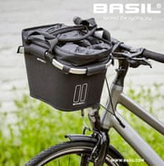 Basil Carry Classic Carry torba za krmilo črna