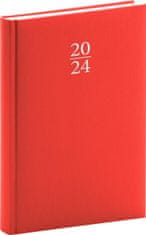 Dnevnik 2024: Capys - rdeča, dnevno, 15 × 21 cm