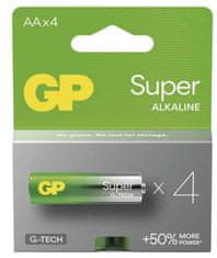 GP Super alkalna baterija, LR6 AA, 4 kosi (B01214)