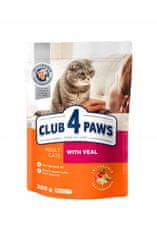 Club4Paws Premium  suha hrana za odrasle mačke - telečje meso 3x300 g