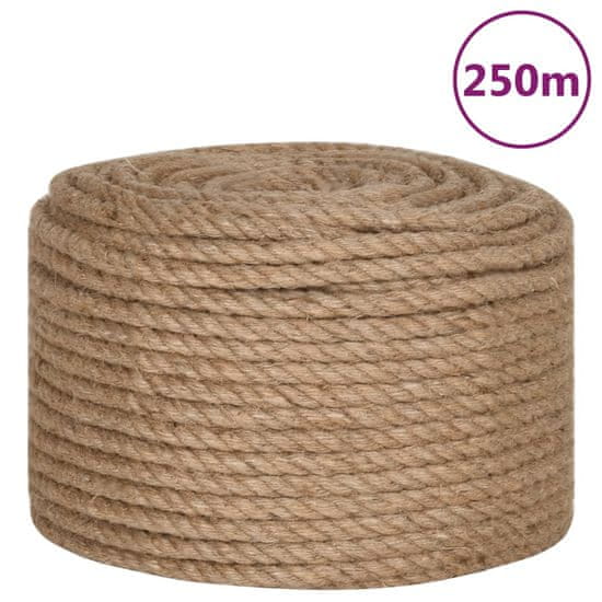 Vidaxl Vrv iz 100 % jute 14 mm 250 m