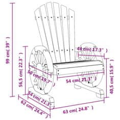 shumee Vrtni stoli Adirondack 4 kosa trden les jelke