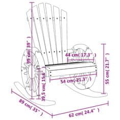 Vidaxl Vrtni gugalni stoli Adirondack 2 kosa trden les jelke