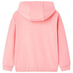 shumee Otroški pulover s kapuco živo roza 116
