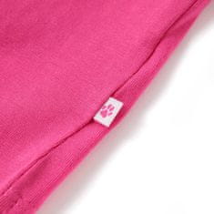 Vidaxl Otroška majica s kratkimi rokavi temno roza 128