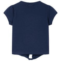 Vidaxl Otroška majica s kratkimi rokavi mornarsko modra 104