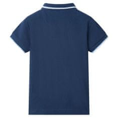 Vidaxl Otroška polo majica temno modra 104