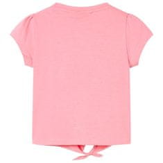 Vidaxl Otroška majica s kratkimi rokavi fluorescentno roza 92