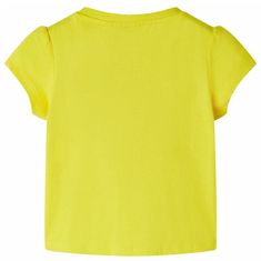Vidaxl Otroška majica s kratkimi rokavi rumena 92