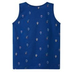 Vidaxl Otroška majica brez rokavov temno modra 116