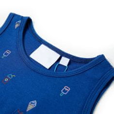 Vidaxl Otroška majica brez rokavov temno modra 116