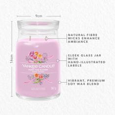 Yankee Candle Dišeča sveča Podpis v steklu velika Hand Tied Blooms 567g