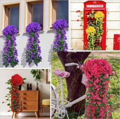 Netscroll 1+1 umetne cvetlične viseče rože, umetno viseče cvetje z naravnim izgledom za zunanjo ali notranjo uporabo, za teraso, vrt, balkon, poroke, zabave, hodnik, 80cm, rumene barve, 2 kosa, HangingFlowers