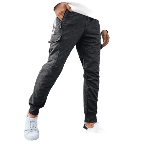 Dstreet Moške športne hlače MINOS temno sive barve ux4276