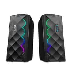 Marvo SG-269 RGB 2.0, 6W Gaming zvočnik 3,5mm/USB črn