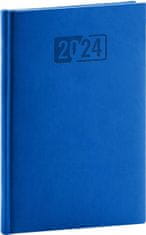 Dnevnik 2024: april - modra, tedenska, 15 × 21 cm