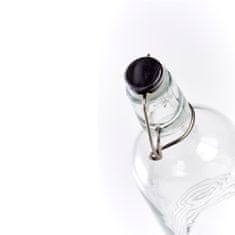 Zeller Steklena steklenica s klipskim zapiranjem "Old fashioned", 730 ml, črnaØ7,2x29,5