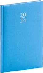 Dnevnik 2024: Capys - modra, tedenska, 15 × 21 cm