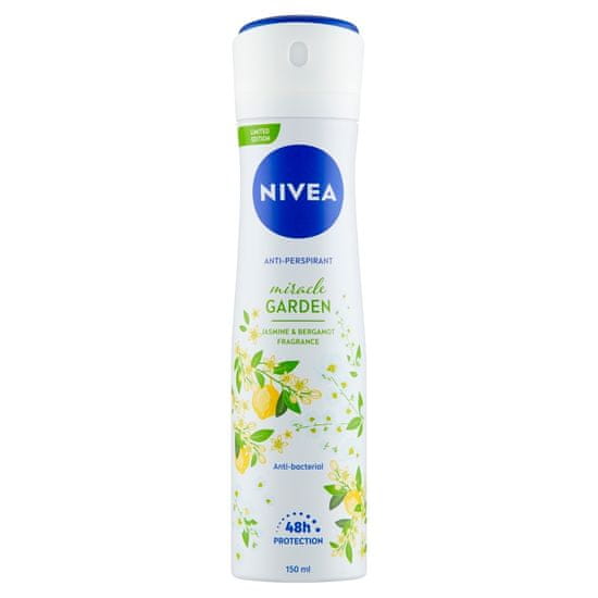 Nivea NIVEAMiracle Garden Jasmin & Bergamot pršilo proti potenju 150 ml