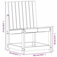 Vidaxl Vrtni stol voščeno rjav 50,5x55x77 cm trdna borovina