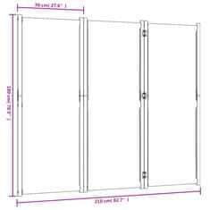 Vidaxl Paravan 3-delni temno moder 210x180 cm