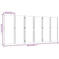 Vidaxl Paravan 6-delni temno moder 420x180 cm