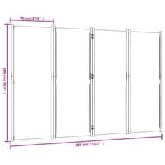 Vidaxl Paravan 4-delni temno moder 280x180 cm