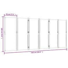 shumee Paravan 6-delni taupe 420x180 cm